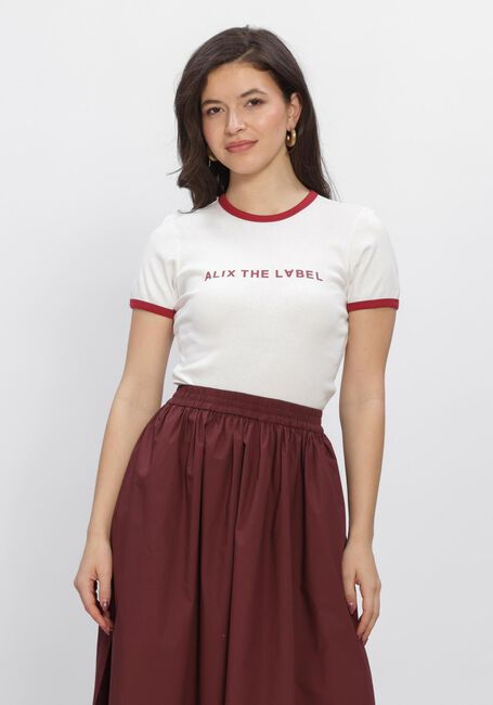 Witte ALIX THE LABEL Tops & T-shirts RINGER T SHIRT - large