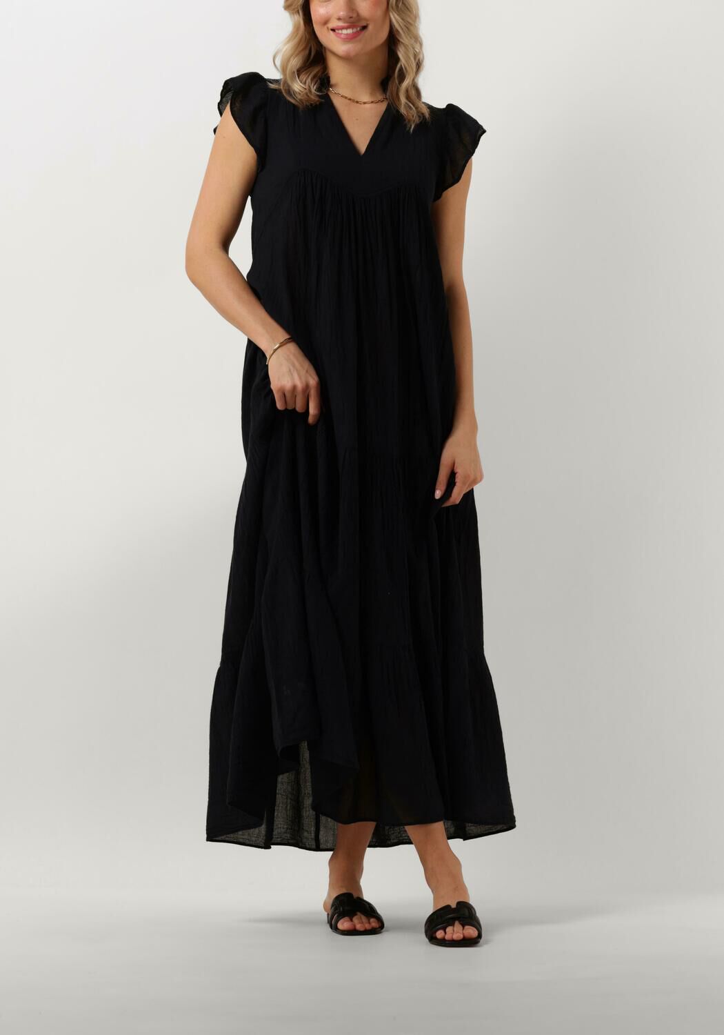 Zwarte DEVOTION Maxi jurk ERIETTA Assem