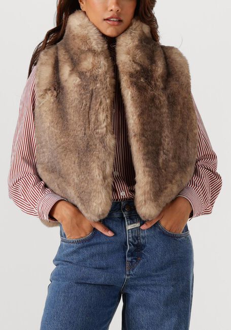 Zand VANESSA BRUNO Faux fur jas MARCELLO VEST - large