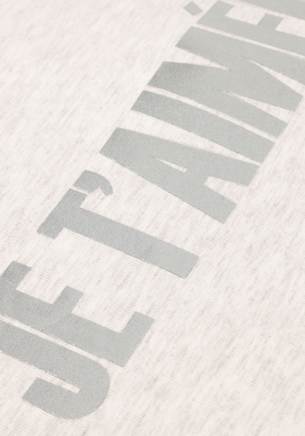 Lichtgrijze AIMEE THE LABEL T-shirt YARA TEE - large