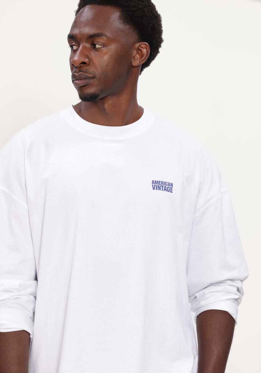Witte AMERICAN VINTAGE T-shirt GIXY - large