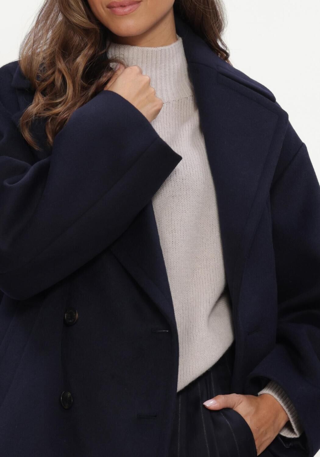 Donkerblauwe MAX MARA Mantel WKDALPE - large