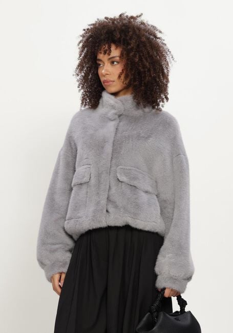 Grijze IBANA Faux fur jas CHARLEY - large