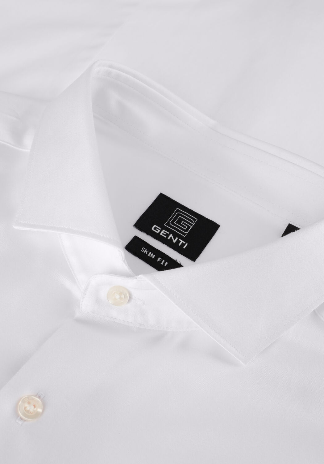 Witte GENTI Klassiek overhemd S9254-1109 - large