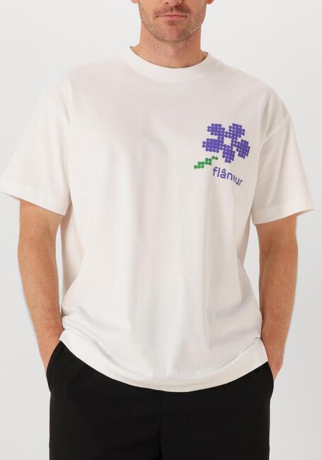Witte FLANEUR Polo / T-shirt PIXEL FLOWER T SHIRT - large