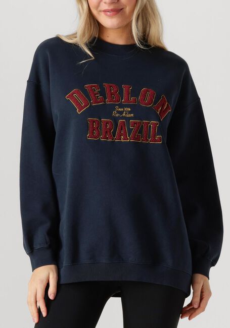 Donkerblauwe DEBLON SPORTS Sweater MALOU SWEATER - large