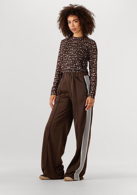 Bruine HAUTE L'AMITI&Eacute; Top L'AMITIE MESH LS O-NECK - large