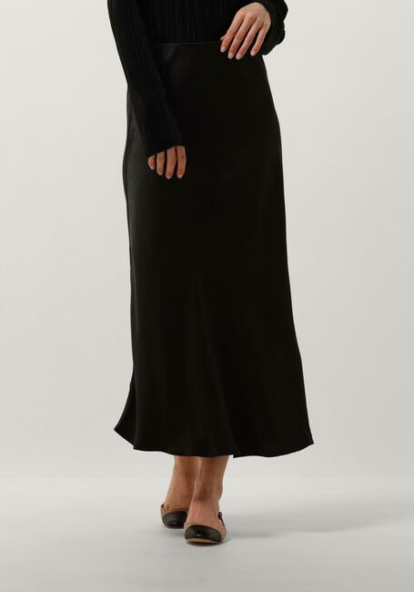 Zwarte NOTRE-V Midirok SATIN SKIRT - large