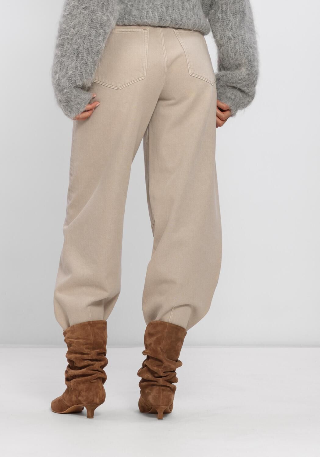 Beige DANTE6 Barrel jeans BRAVE BARREL LEG JEANS - large