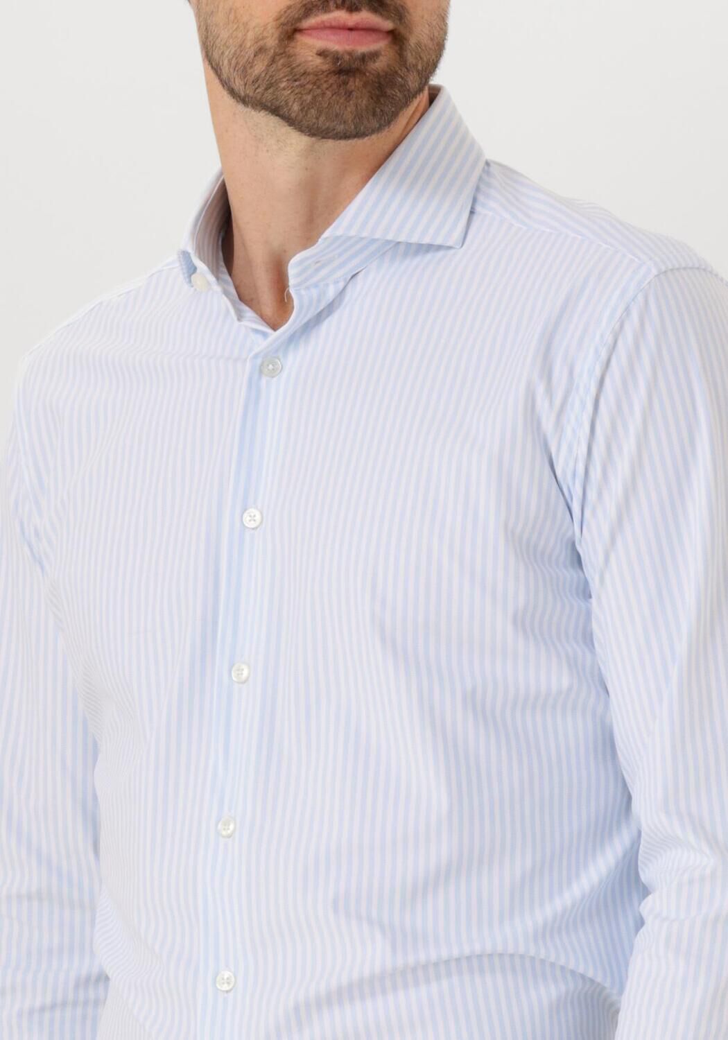 Lichtblauwe XACUS Klassieke overhemden ACTIVE SHIRT 520ML - large