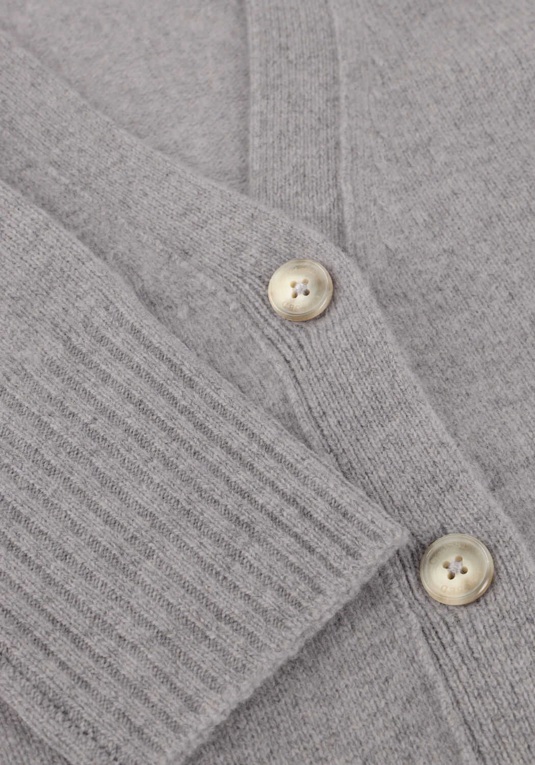 Lichtgrijze CLOSED Trui V NECK CARDIGAN - large