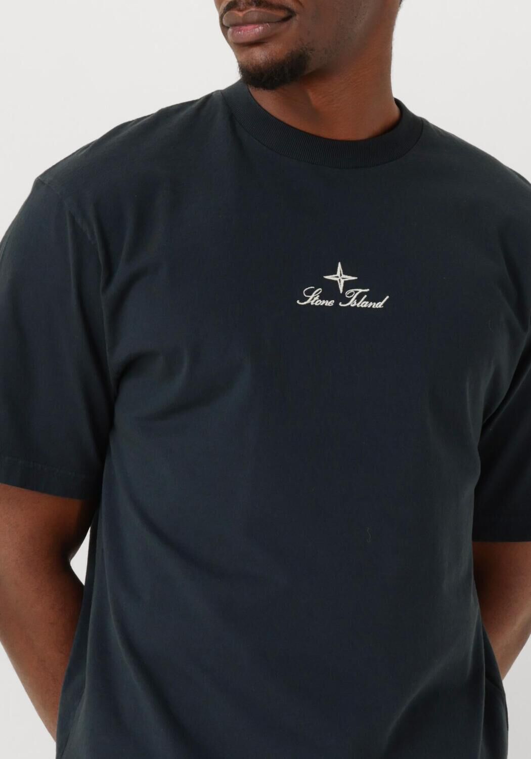Donkerblauwe STONE ISLAND T-shirt SS T SHIRT - large