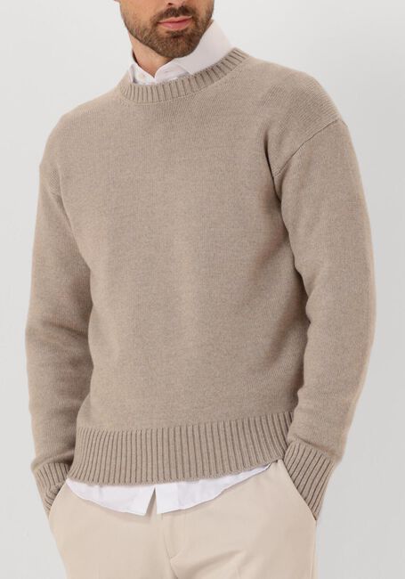 Beige GRAN SASSO Truien/vesten CREW L SLV RELAXED FIT - large