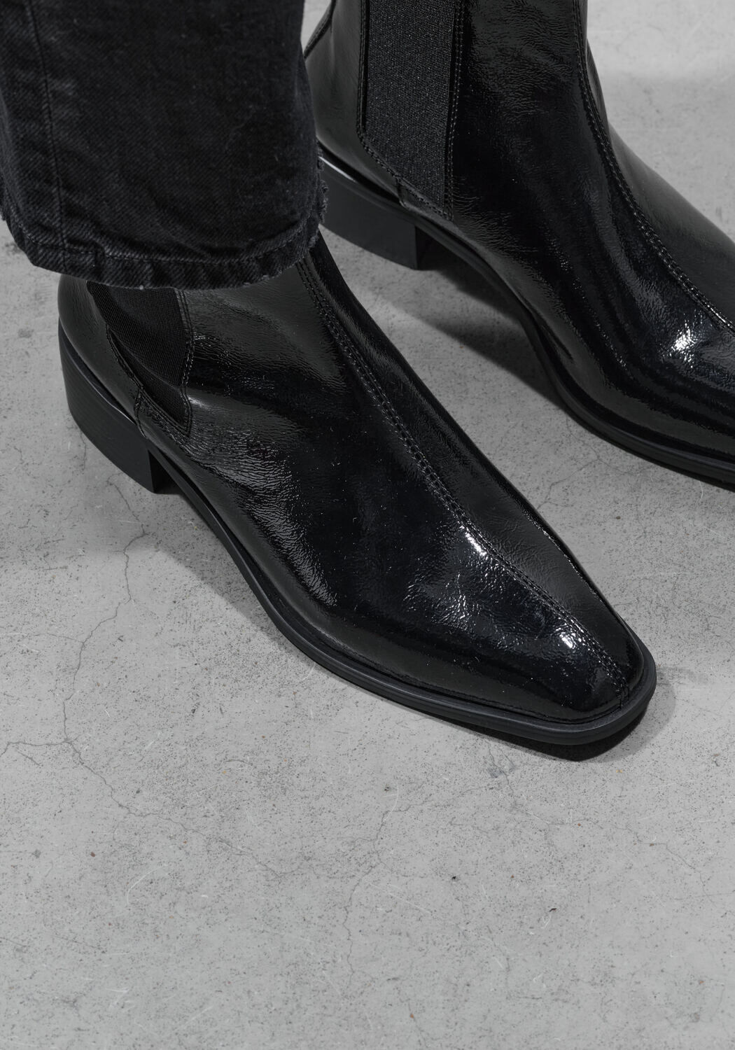 Zwarte STEFANO LAURAN Chelsea boots BOTIN PLANO - large