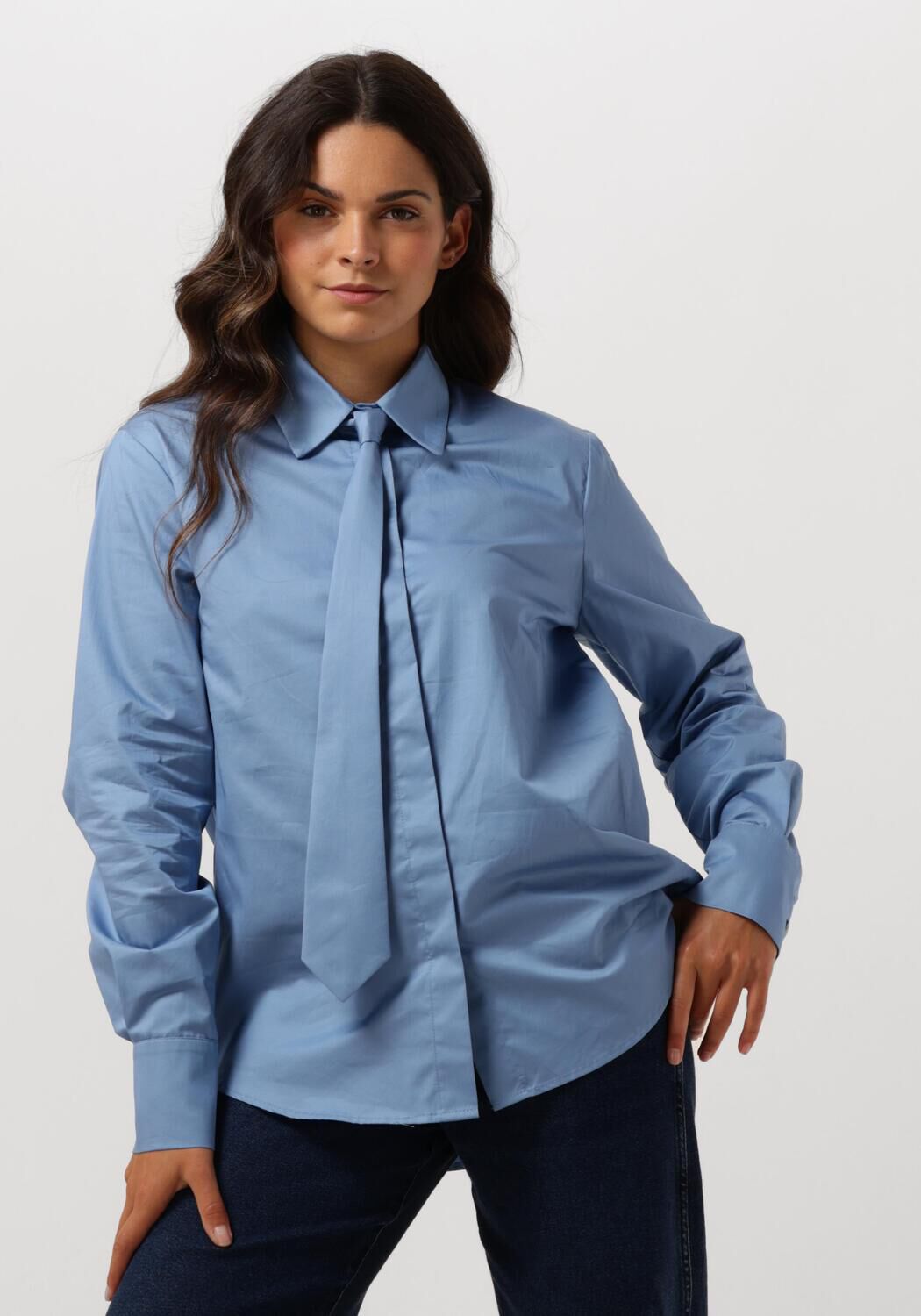 Access Blouse Dames D44-7003-420, Maat: 34, Kleur: Lichtblauw