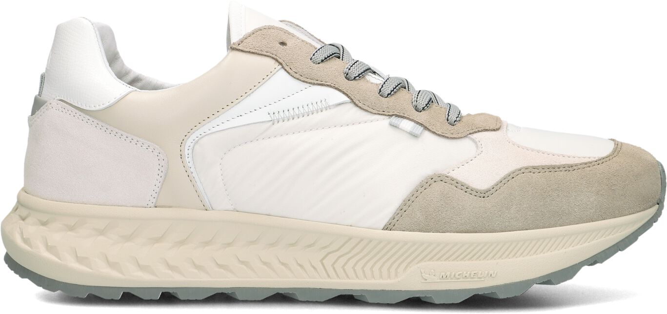 Clay Lage Sneakers Heren 13655, Maat: 40, Materiaal: Leer, Kleur: Wit