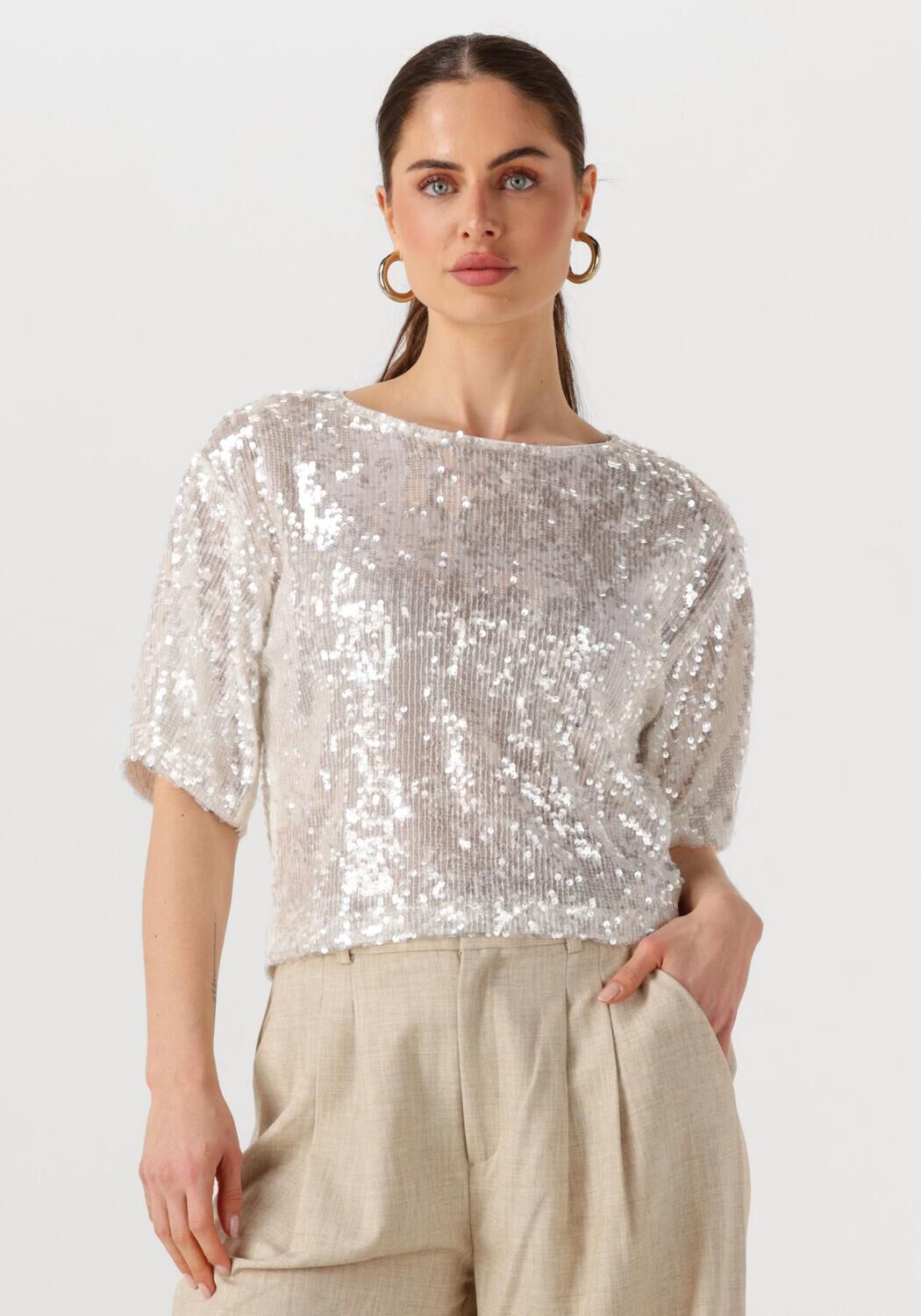 Bruuns Bazaar Top Dames Ginia Blouse, Maat: 34, Kleur: Zilver