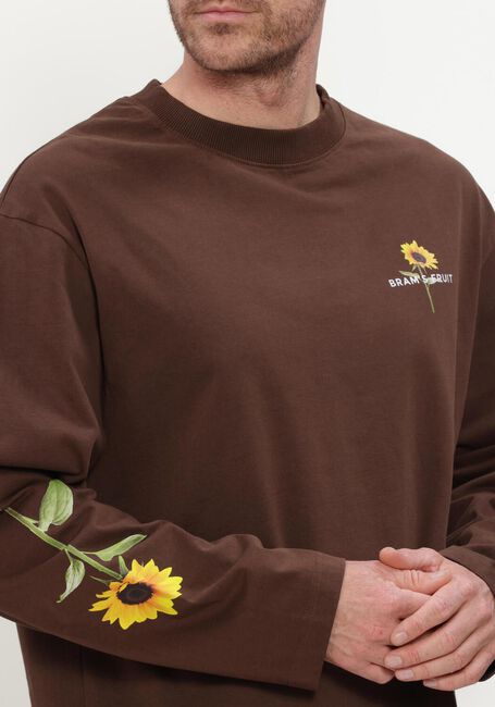 Bruine BRAM'S FRUIT T-shirt SUNFLOWER LONGSLEEVE - large