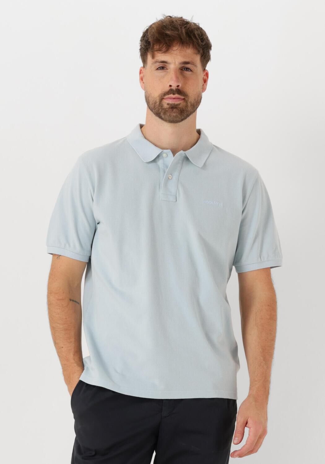 Woolrich Polo Heren Classic American Polo, Maat: XXL, Kleur: Lichtblauw afbeelding 1