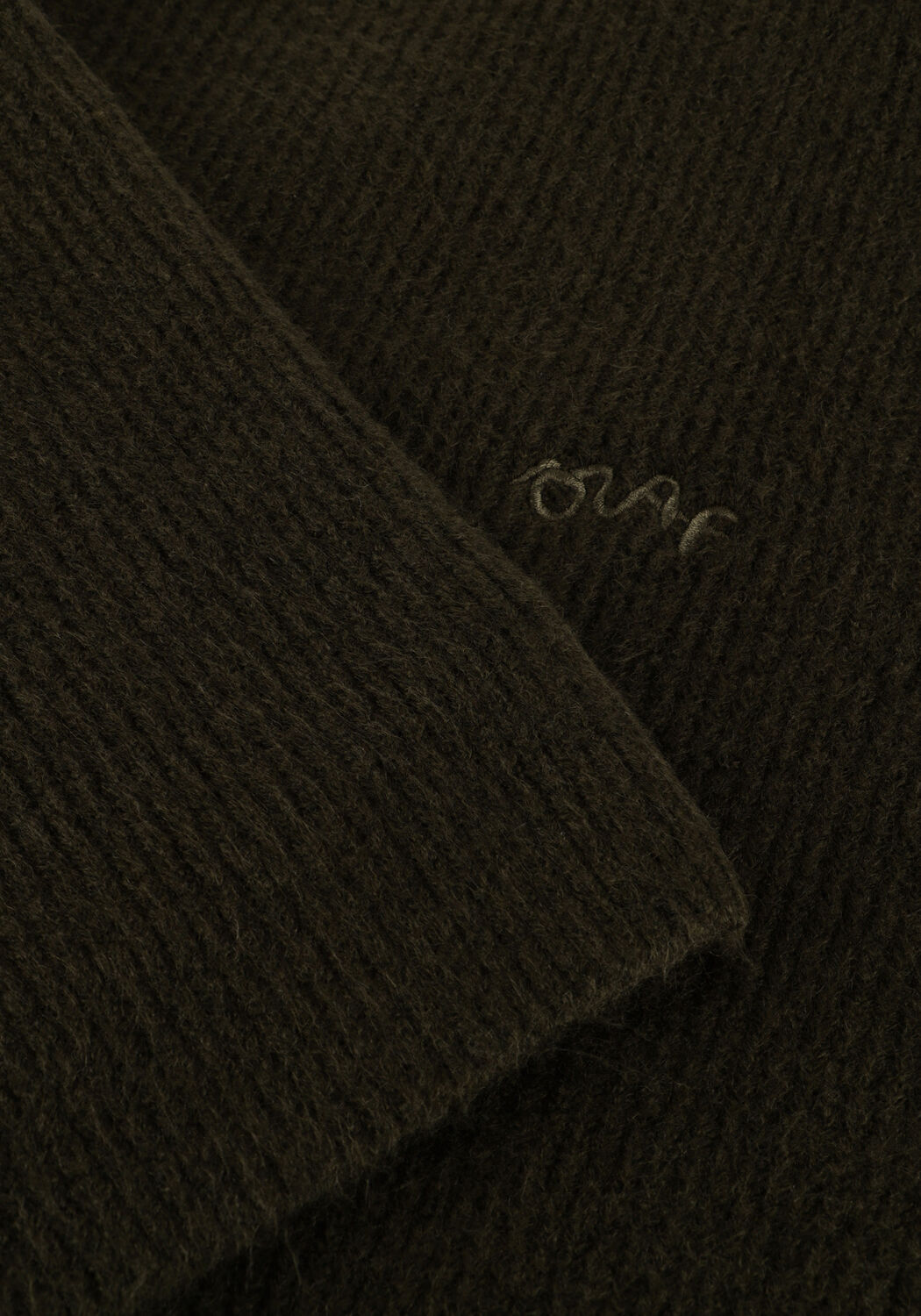 Donkergroene OLAF HUSSEIN Trui SIGNATURE KNITTED CREWNECK - large