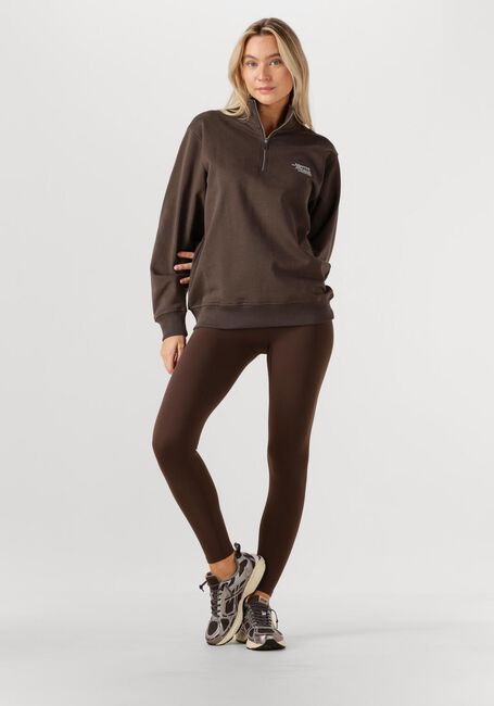 Bruine MERCER AMSTERDAM Sweater THE MERCER QUARTER ZIP CONTRAST - large