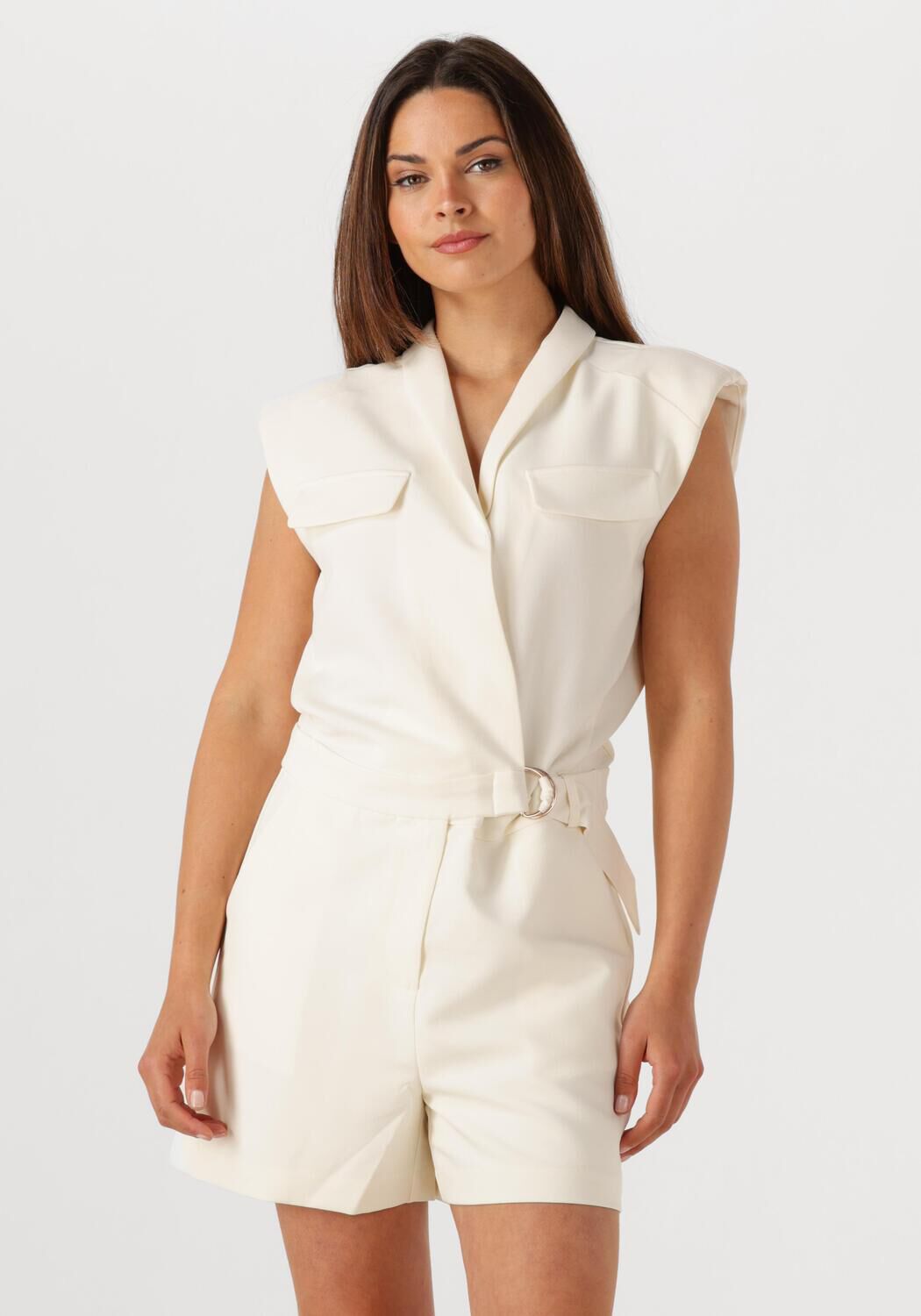 AAIKO Playsuit Dames Megan Pes 546, Maat: M, Kleur: Wit afbeelding