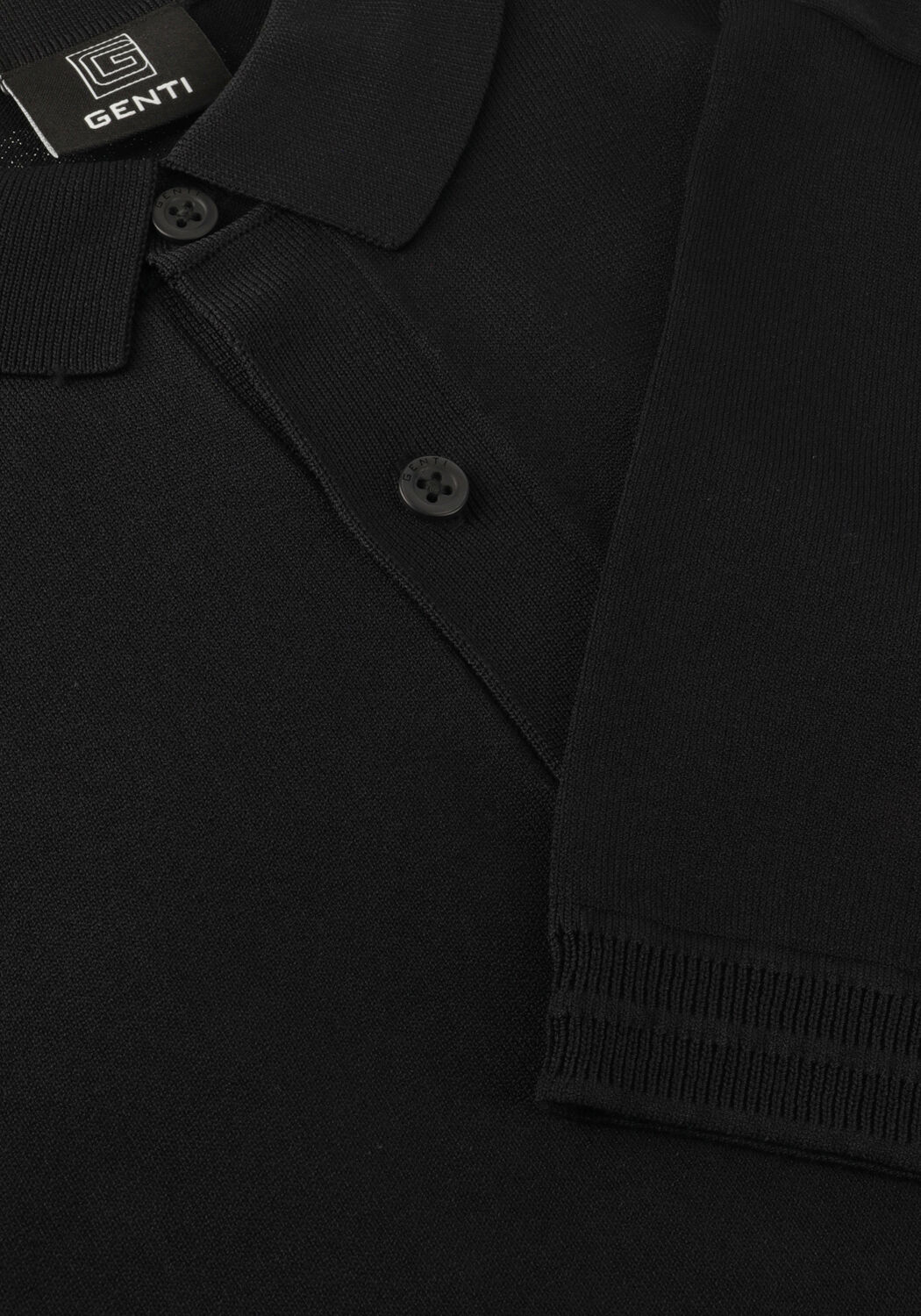Zwarte GENTI Polo POLO 2 BUTTON SS 1260 - large