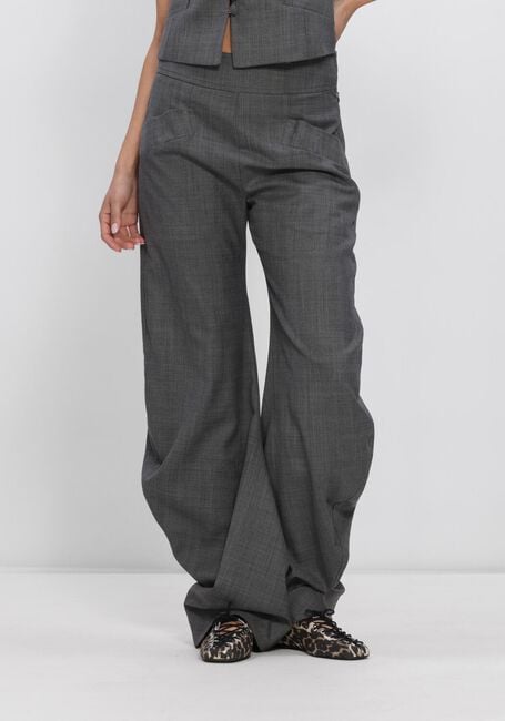 Grijze GANNI Wijde broek LOWWAIST TWISTCURVE PANT - large