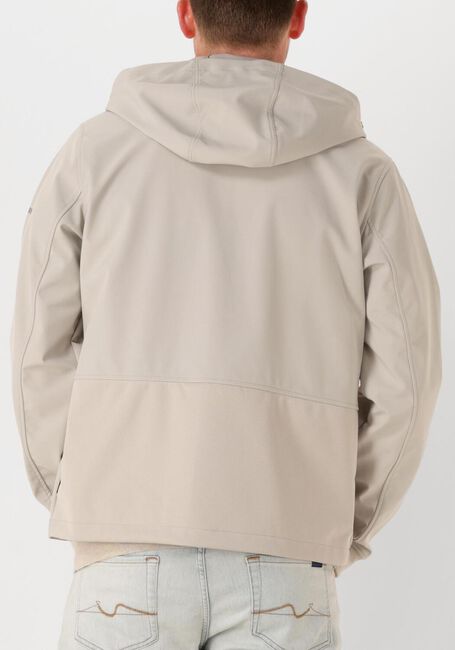 Beige WOOLRICH Jack SOFTSHELL FULL ZIP HOODIE - large