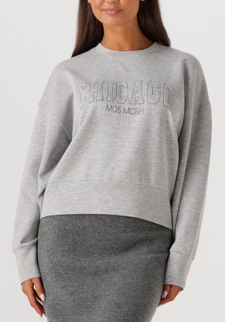 Lichtgrijze MOS MOSH Sweater MMRENZI O-LS SWEATSHIRT - large