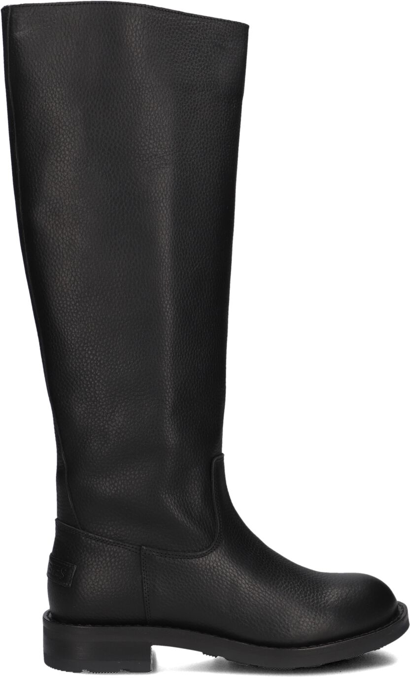 Shabbies Hoge Laarzen Dames Alyd Tuba, Maat: 39, Materiaal: Leer, Kleur: Zwart