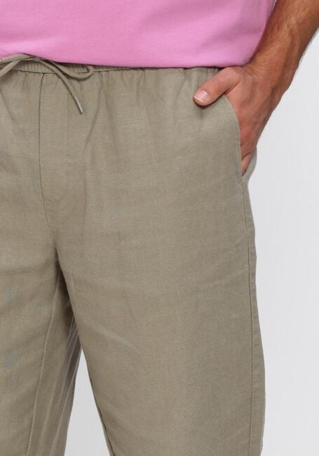 Beige LES DEUX Wijde broek PATRICK LINEN PANTS - large