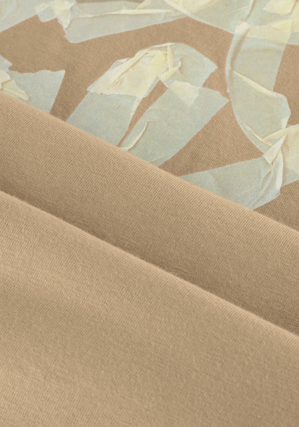 Beige OLAF HUSSEIN T-shirt TAPED MONOGRAM SS TEE - large