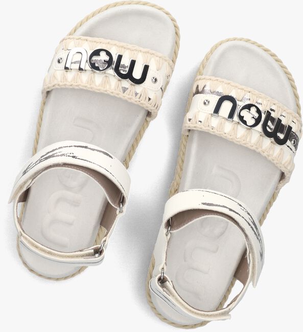 Witte MOU Platte sandalen ROPE SANDAL BLACK WITH STRAP Witte MOU Platte sandalen ROPE SANDAL BLACK WITH STRAP - large