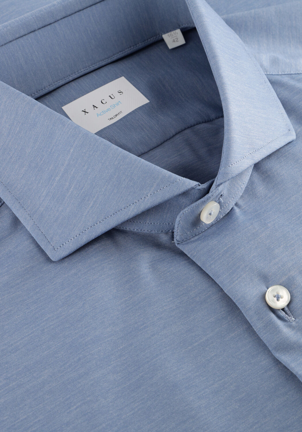 Blauwe XACUS Klassieke overhemden ACTIVE SHIRT 520ML - large