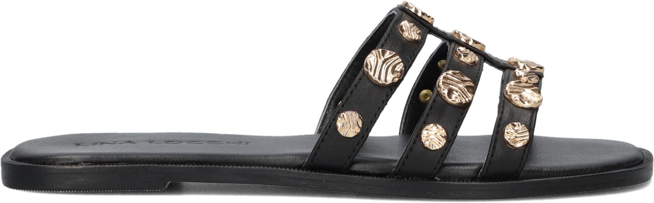 Lina Locchi Slippers
Dames Led Slipper Met Studs, Maat: 39, Materiaal: Leer, Kleur: Zwart