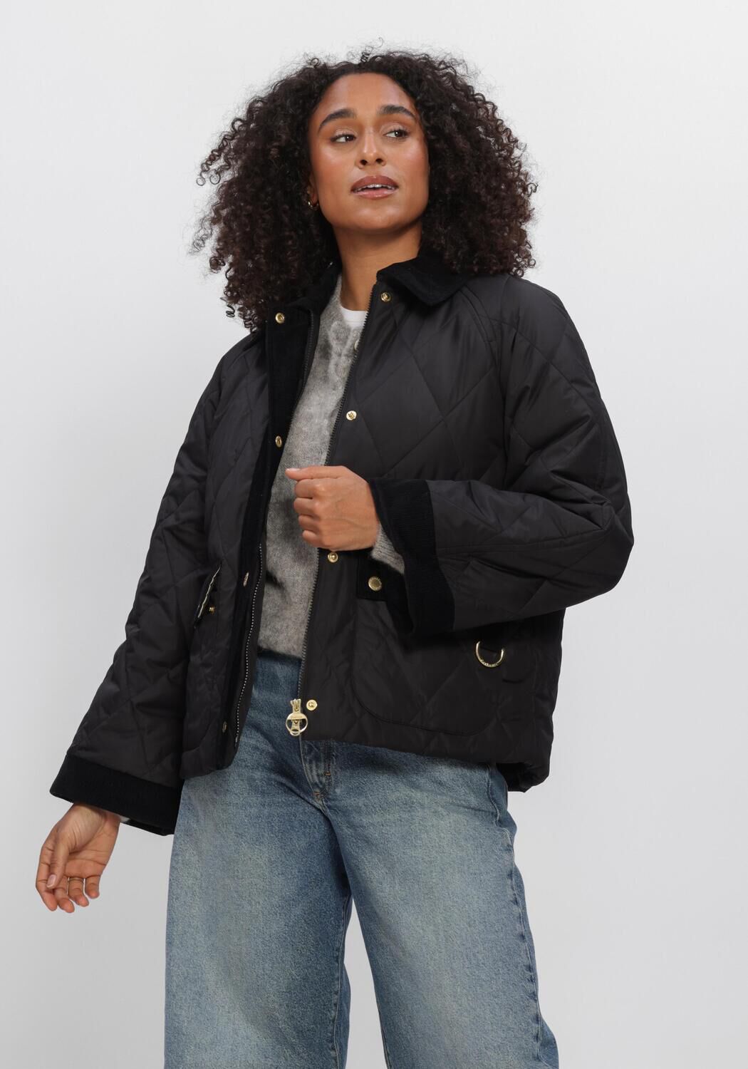 Zwarte BARBOUR Gewatteerde jas KILNWICK QUILTED JACKET - large