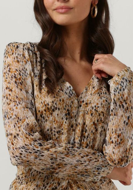 Bruine SECOND FEMALE Mini jurk LINARIA MINI DRESS - large
