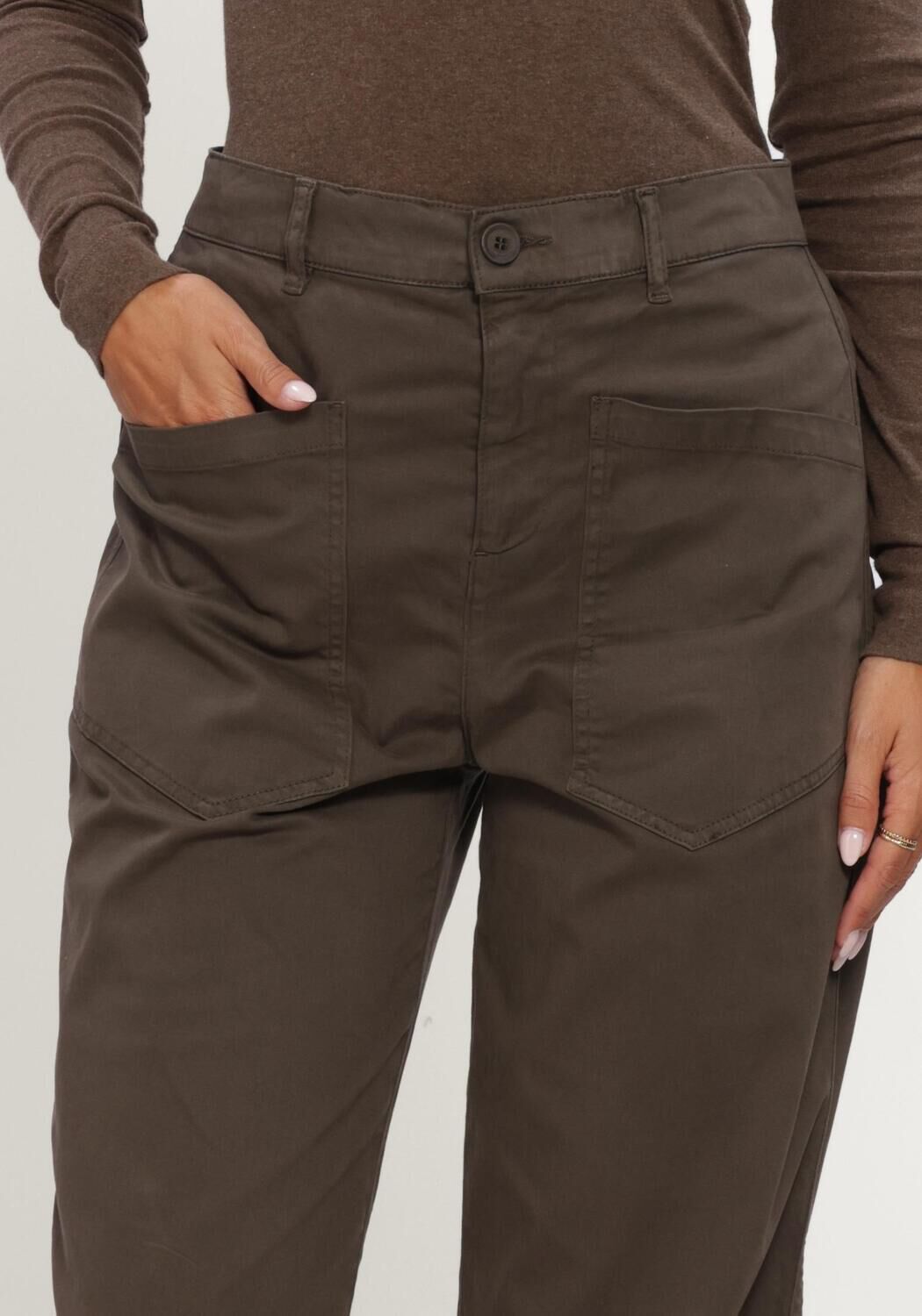 Bruine PENN & INK Wijde broek W26Z902 - large