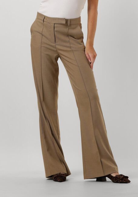 Taupe AAIKO Flared broek CHANTALLE TWILL VIS 350 - large