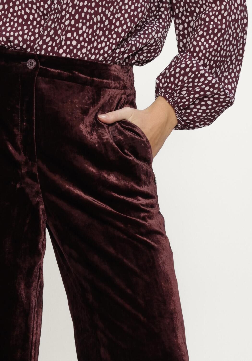 Bordeaux MARC CAIN COLLECTION Wijde broek PANTALON WARRI - large