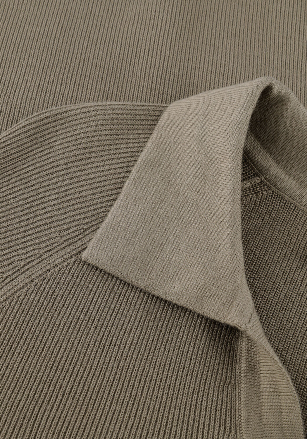 Groene PROFUOMO Polo POLO OPEN COLLAR RIB - large