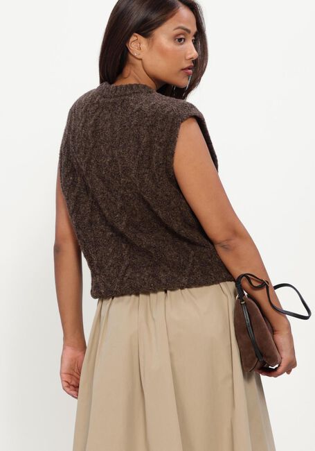Bruine CLOSED Trui CREW NECK VEST - large