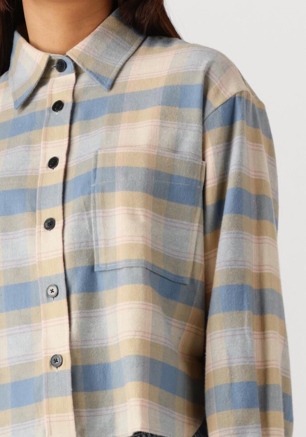 Multi CLOSED Blouses CROPPED OVERSIZED SHIRT - large