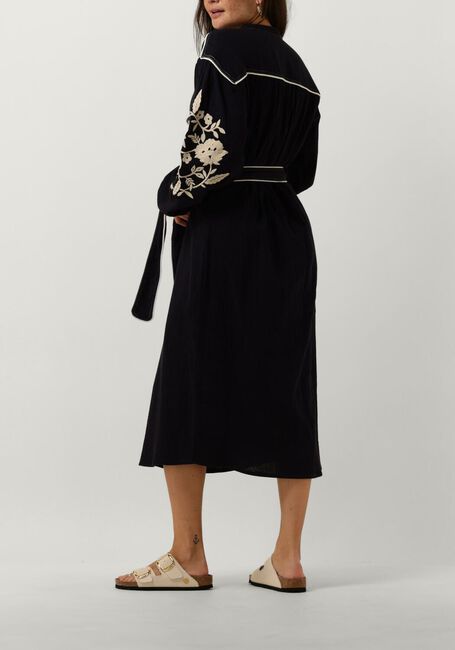 Donkerblauwe STELLA FOREST Midi jurk E24RO012 - large