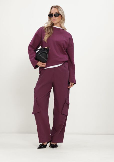 Bordeaux ALIX THE LABEL Cargobroeken LADIES WOVEN CARGO PANTS - large