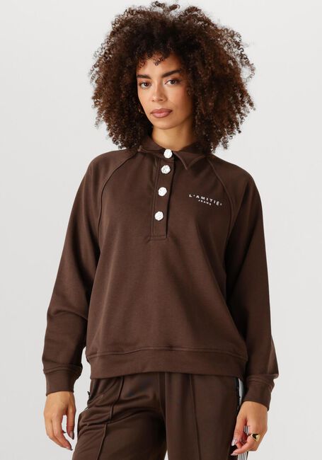 Bruine HAUTE L'AMITI&Eacute; Sweater POLO LOGO SWEAT - large