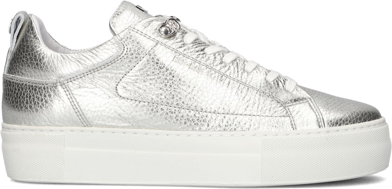 Red-Rag Lage Sneakers Dames 74402, Maat: 39, Materiaal: Leer, Kleur: Zilver