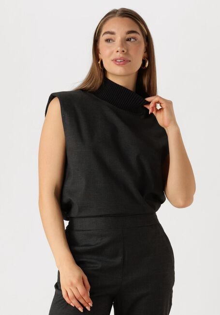 Grijze CO'COUTURE Gilet KAYA RIB TURTLENECK VEST - large