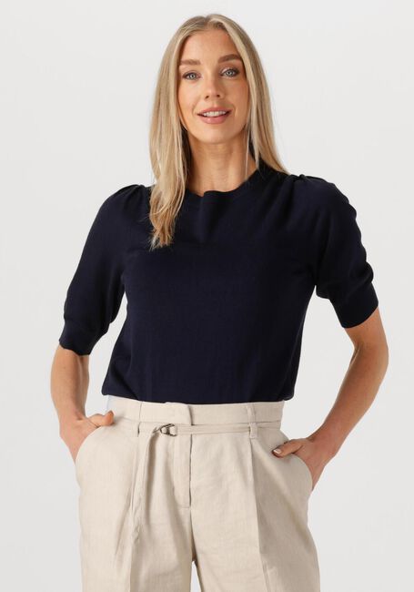 Blauwe SUMMUM Top SHORT SLEEVE SWEATER - large